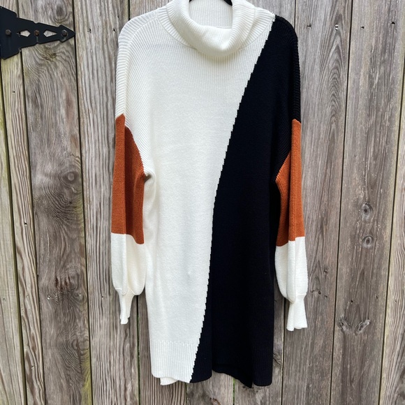 MIAMI by Francesca Colorblock Turtleneck sweater dress Women’s XL NWT NEW - Picture 5 of 12
